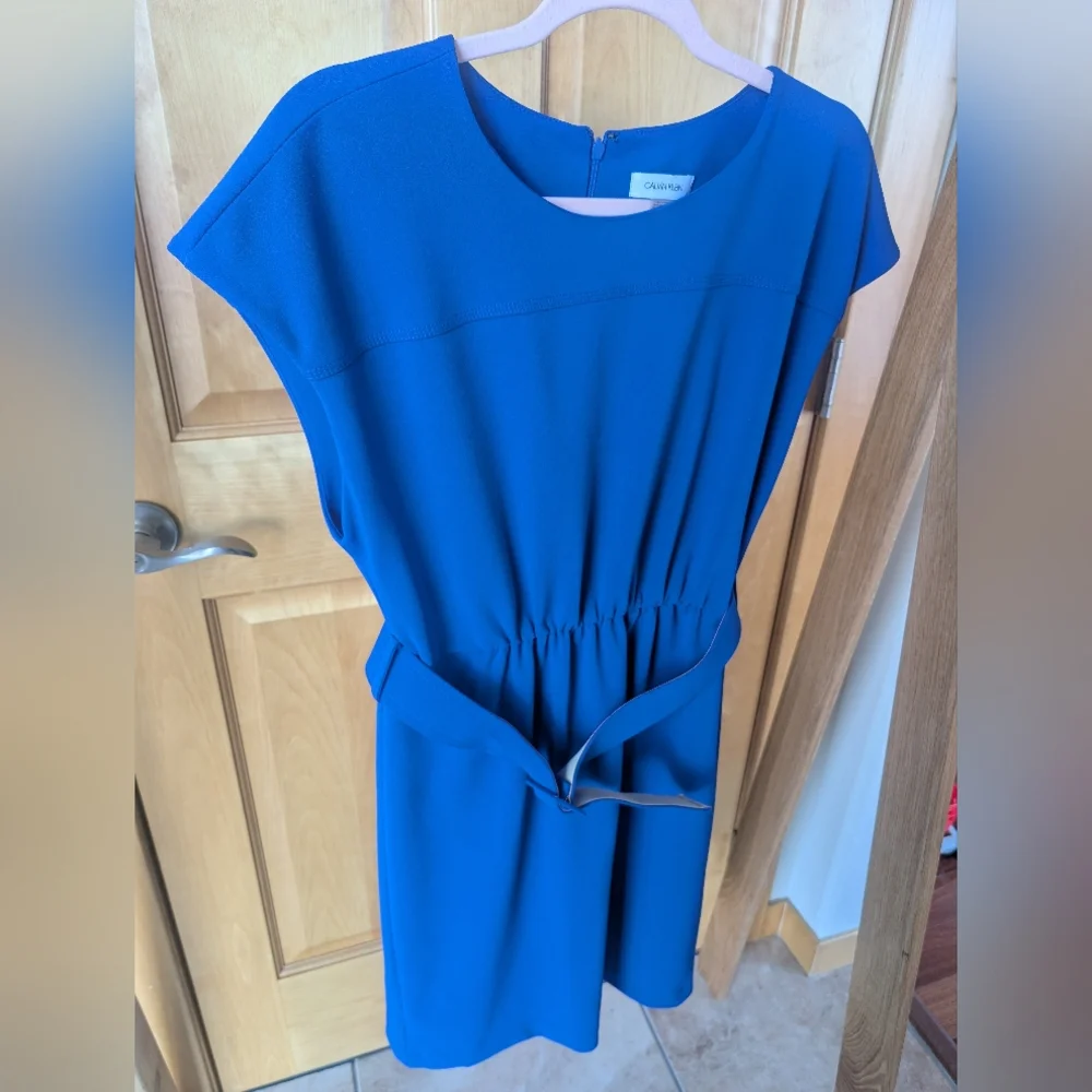 Calvin Klein Cobalt Blue Midi Dress - Picture 3 of 8